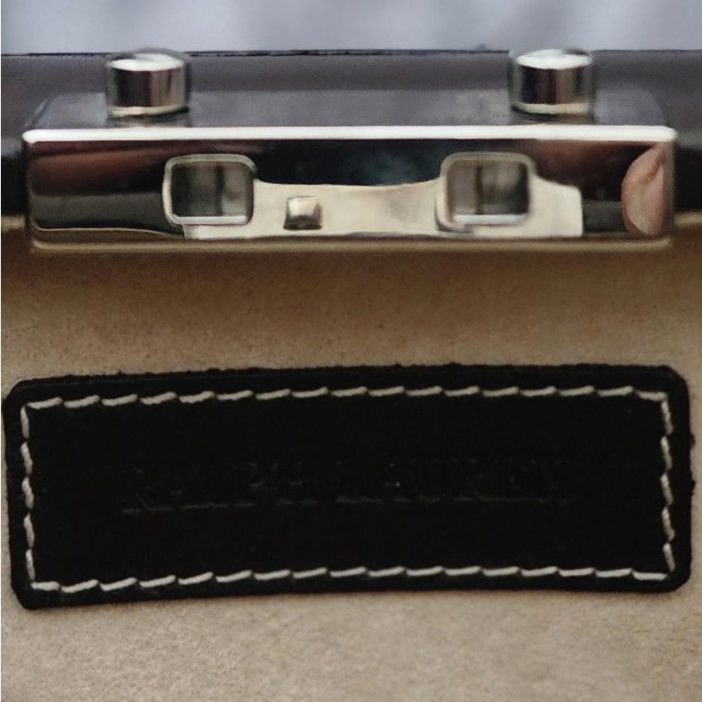 RALPH LAUREN BLACK LABEL vintage  dome top satchel/pinch-lock top closure - Picture 7 of 7
